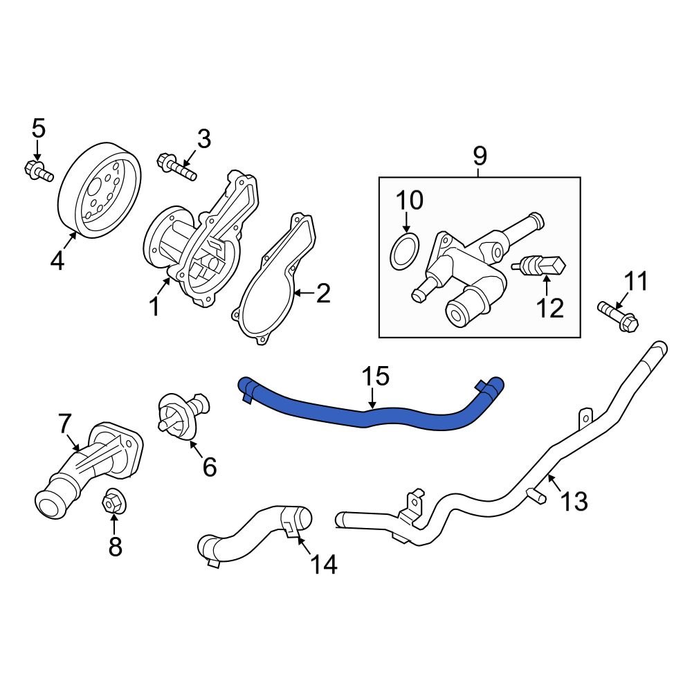 Kia OE 254722E000 Engine Coolant Bypass Hose