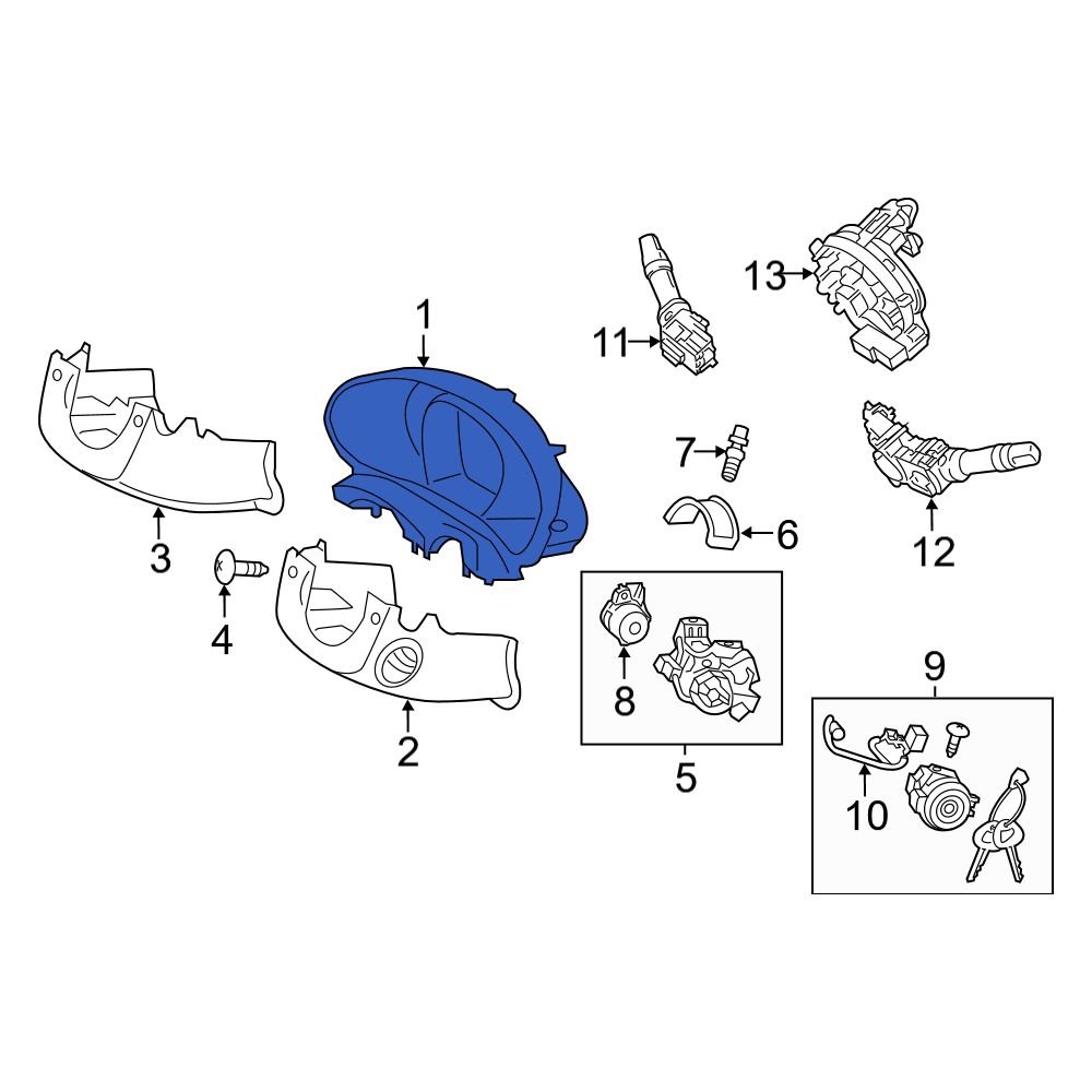 Kia OE 84855B2000EQ Lower Steering Column Cover