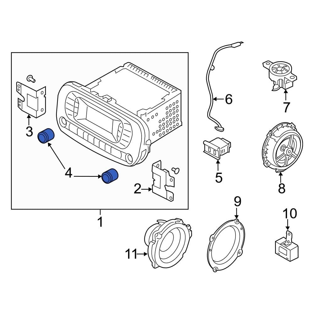 Kia OE 96173B2200CA Radio Knob
