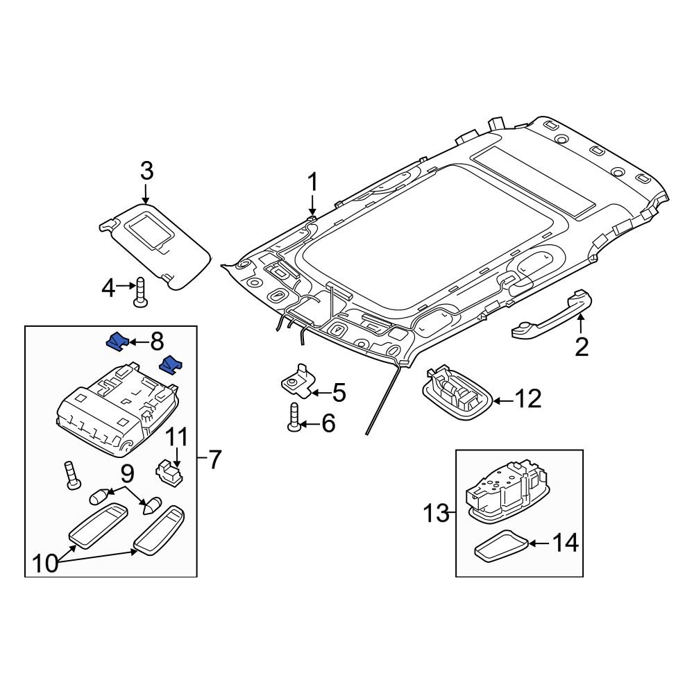 Kia OE 92815B2100 Dome Light Clip