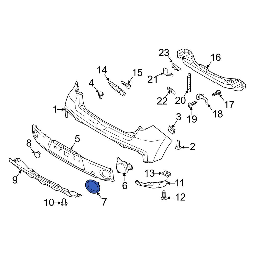 Kia OE 86515B2500 - Front Left Bumper Cover Spacer Panel