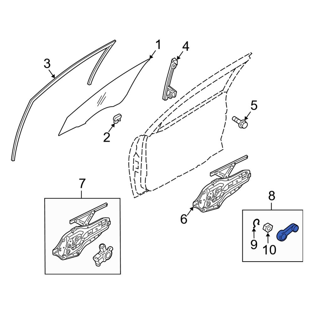 Kia OE 826301M000WK Rear Window Crank Handle