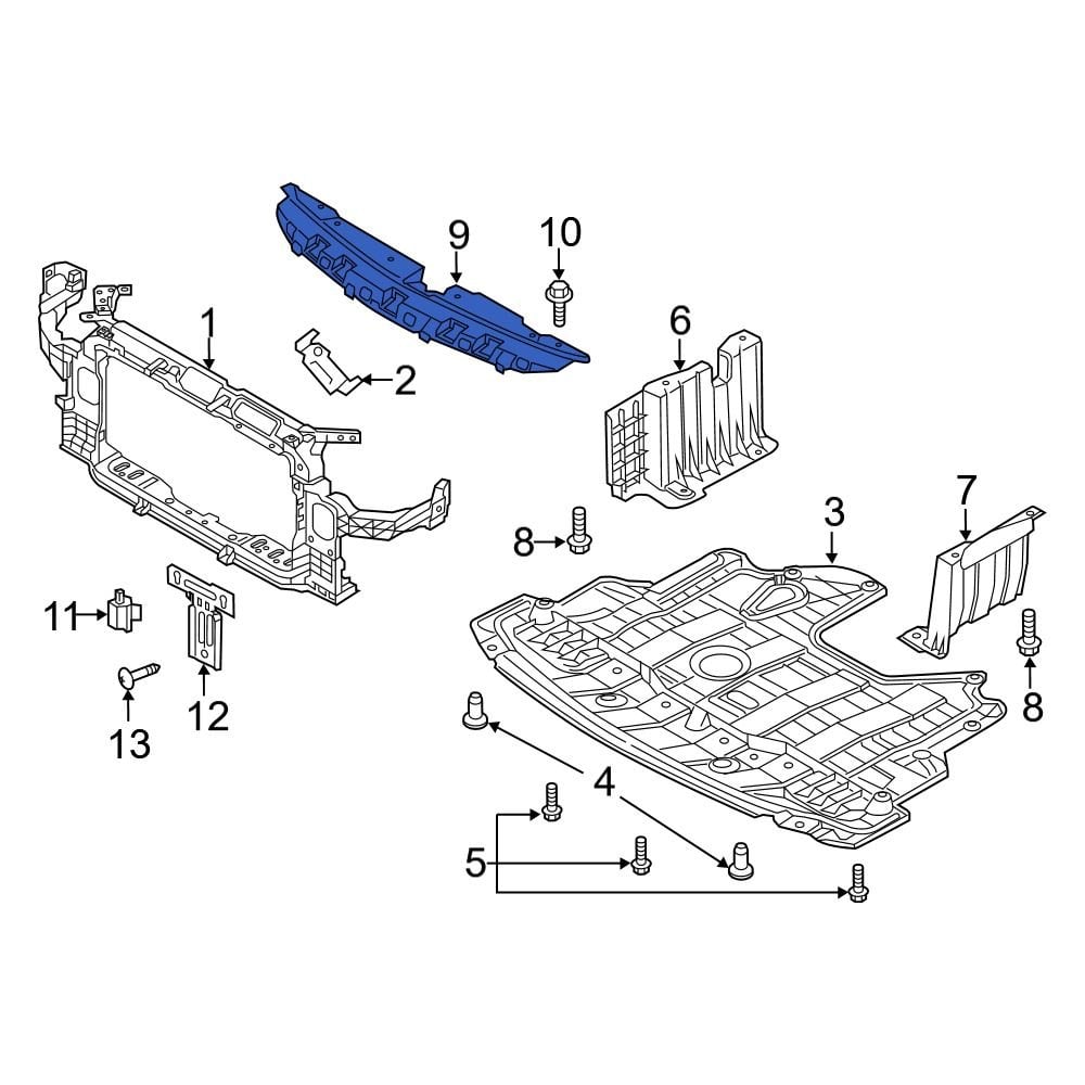 Kia OE 86356B0000 - Front Radiator Support Access Cover