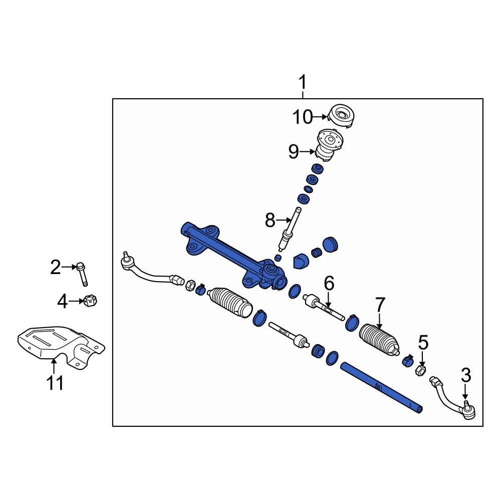 Kia OE 56500B0000 Rack and Pinion Assembly