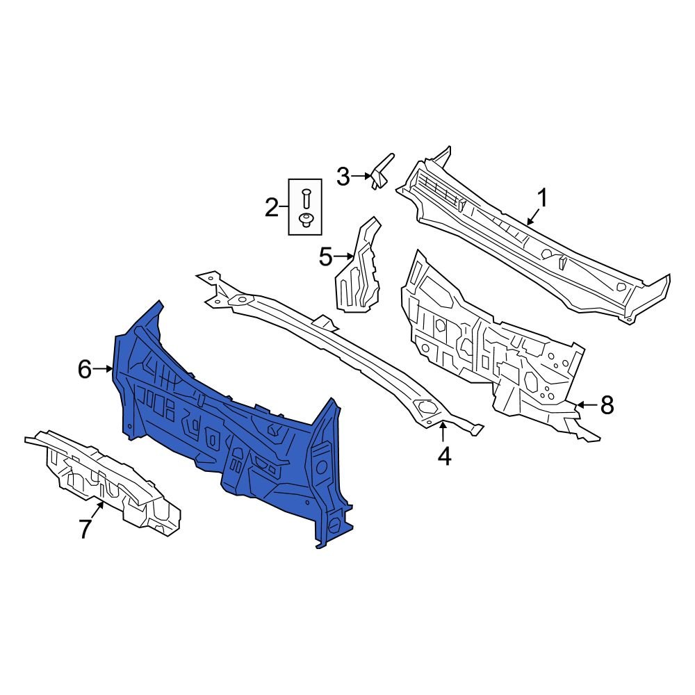 Kia OE 64300M7000 - Front Firewall