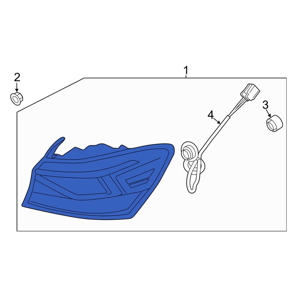 Kia OE 92401M7100 Rear Left Tail Light Assembly