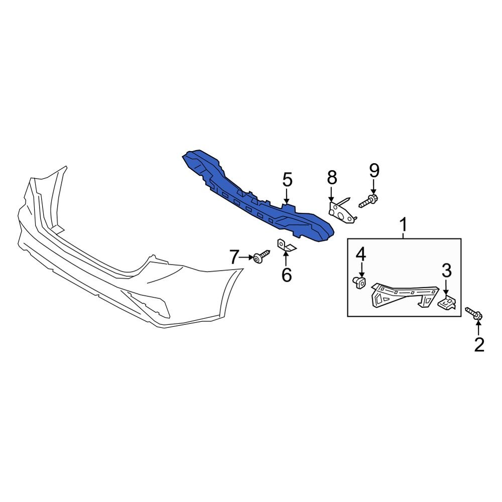 Kia OE 86631M7FA0 Rear Bumper Impact Bar