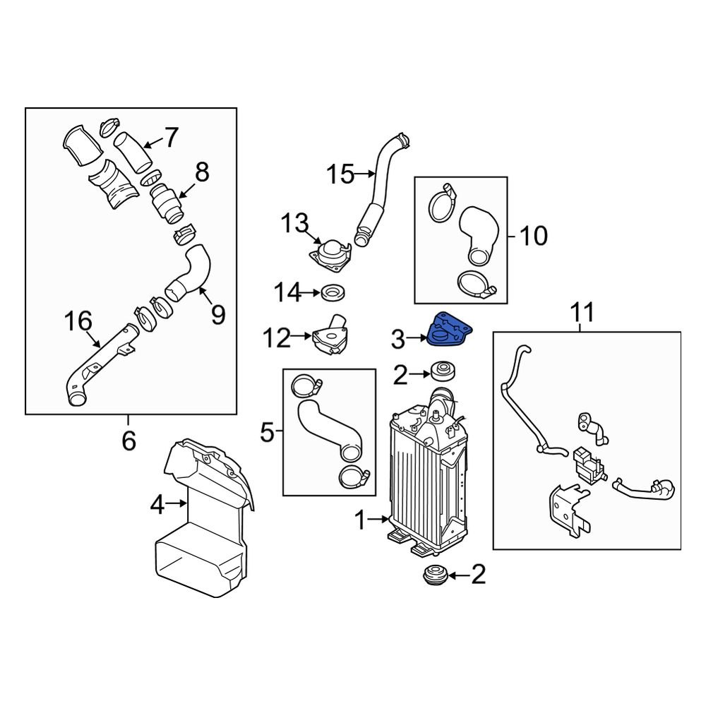 Kia OE 282592B710 Intercooler Bracket