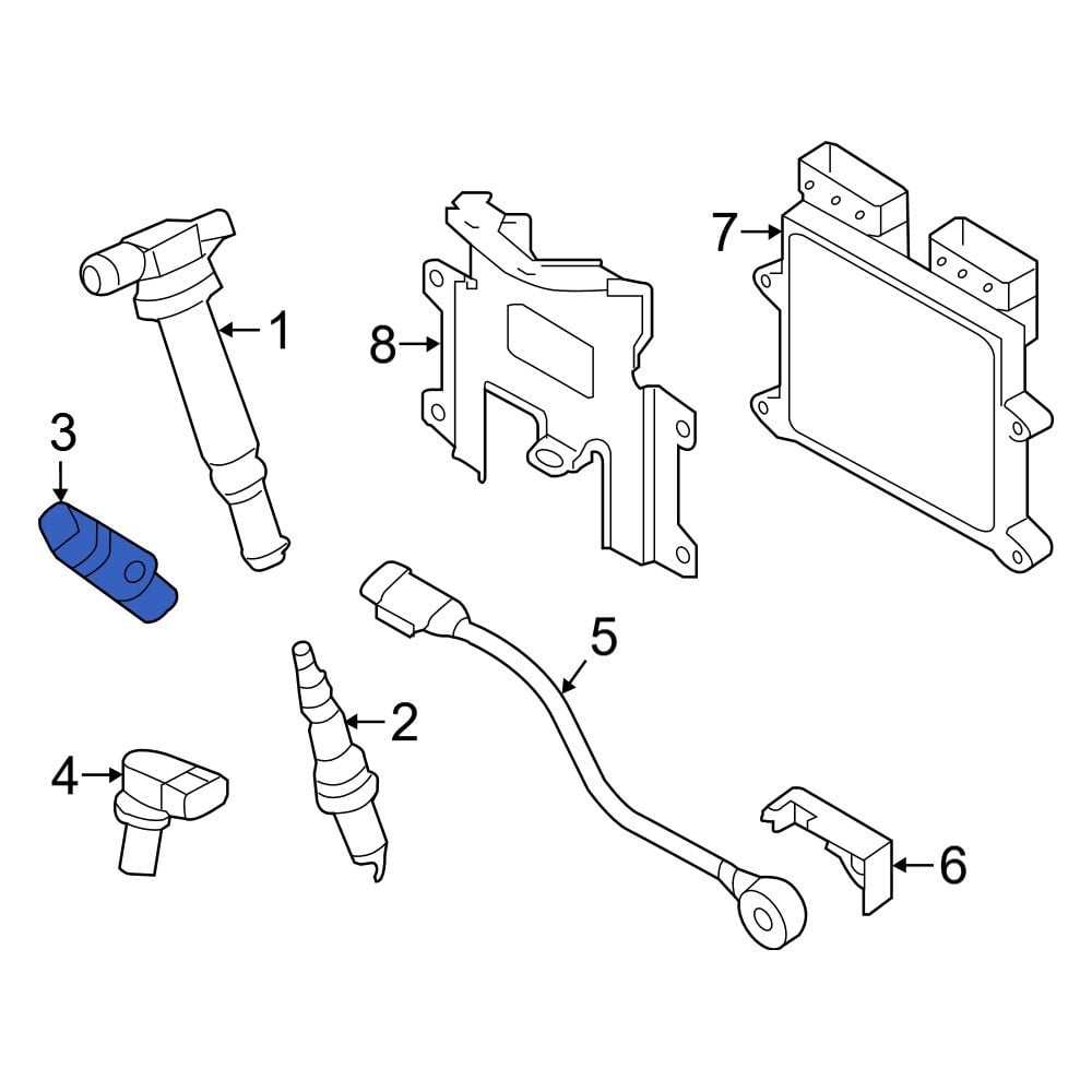 Kia Genuine OEM Crankshaft Position Sensor - Part #39310-3C410