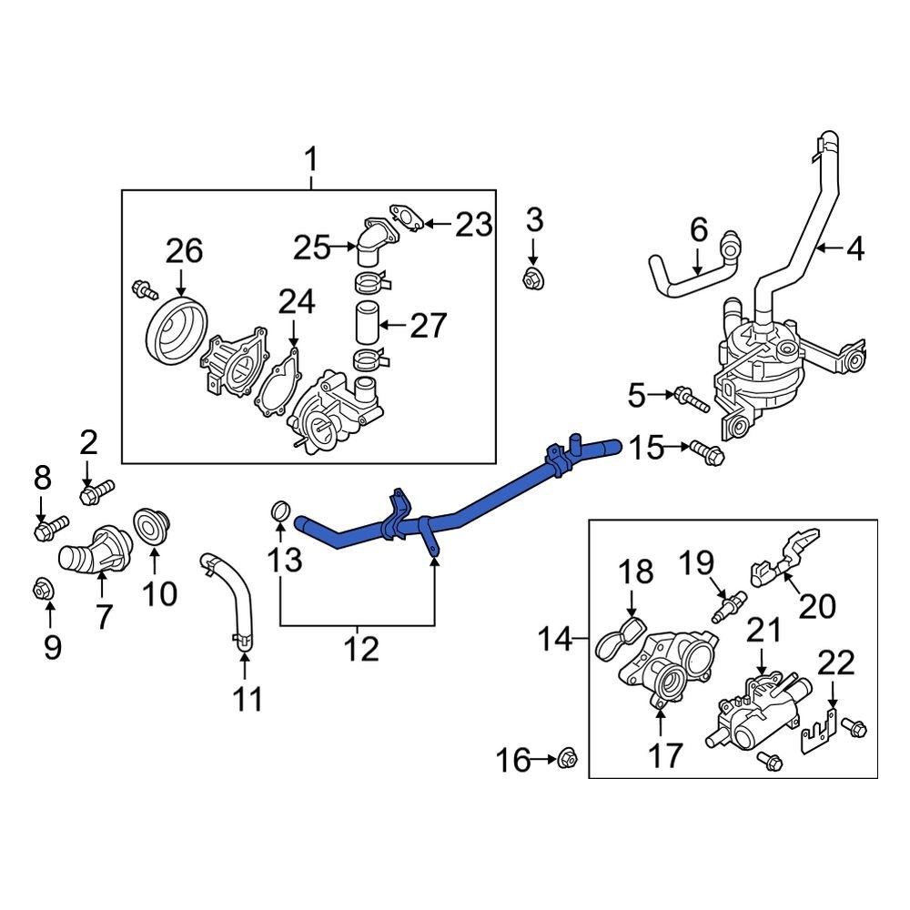 Kia OE 2545003HA1 Engine Coolant Pipe