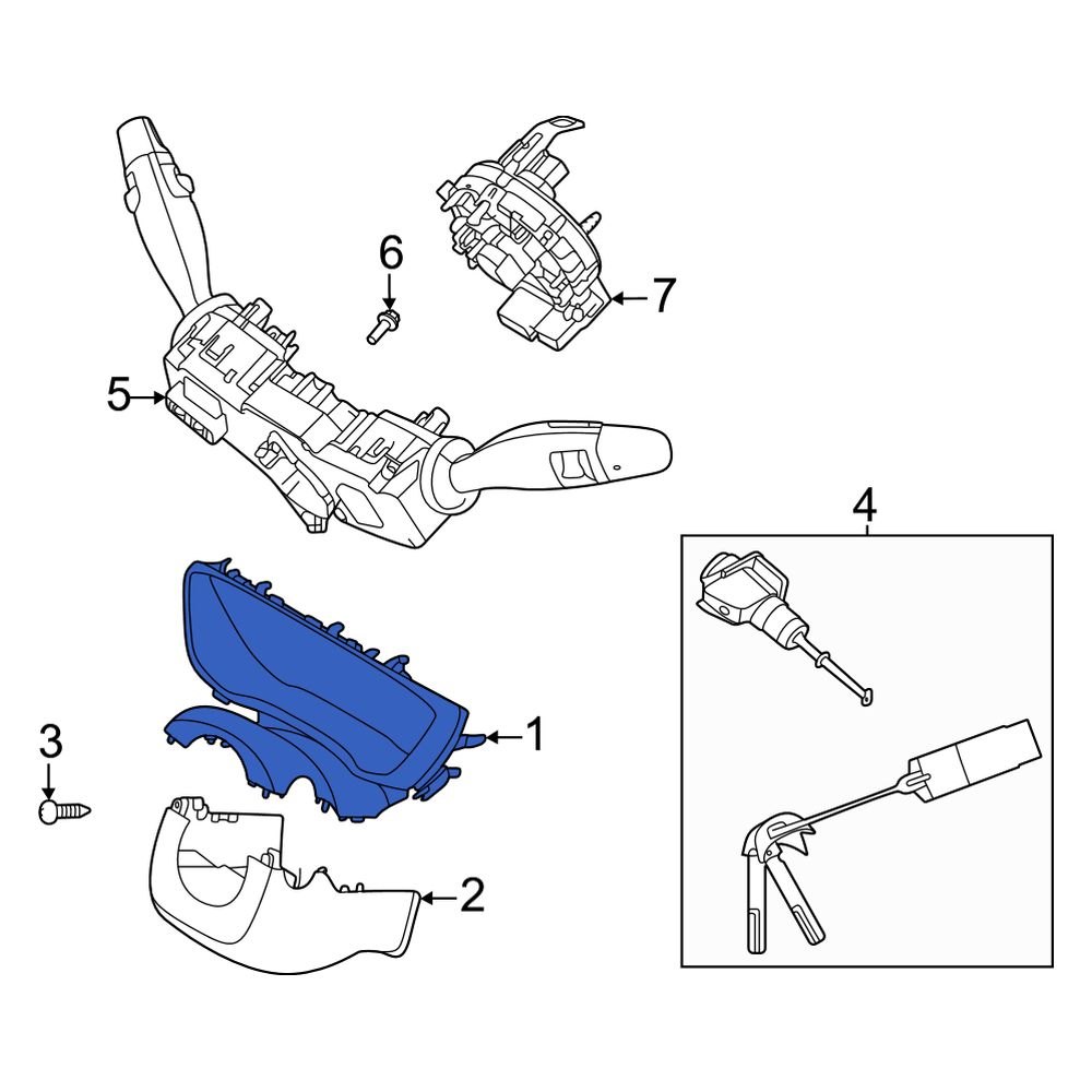 Kia OE 84830G5AA0WK Upper Steering Column Cover