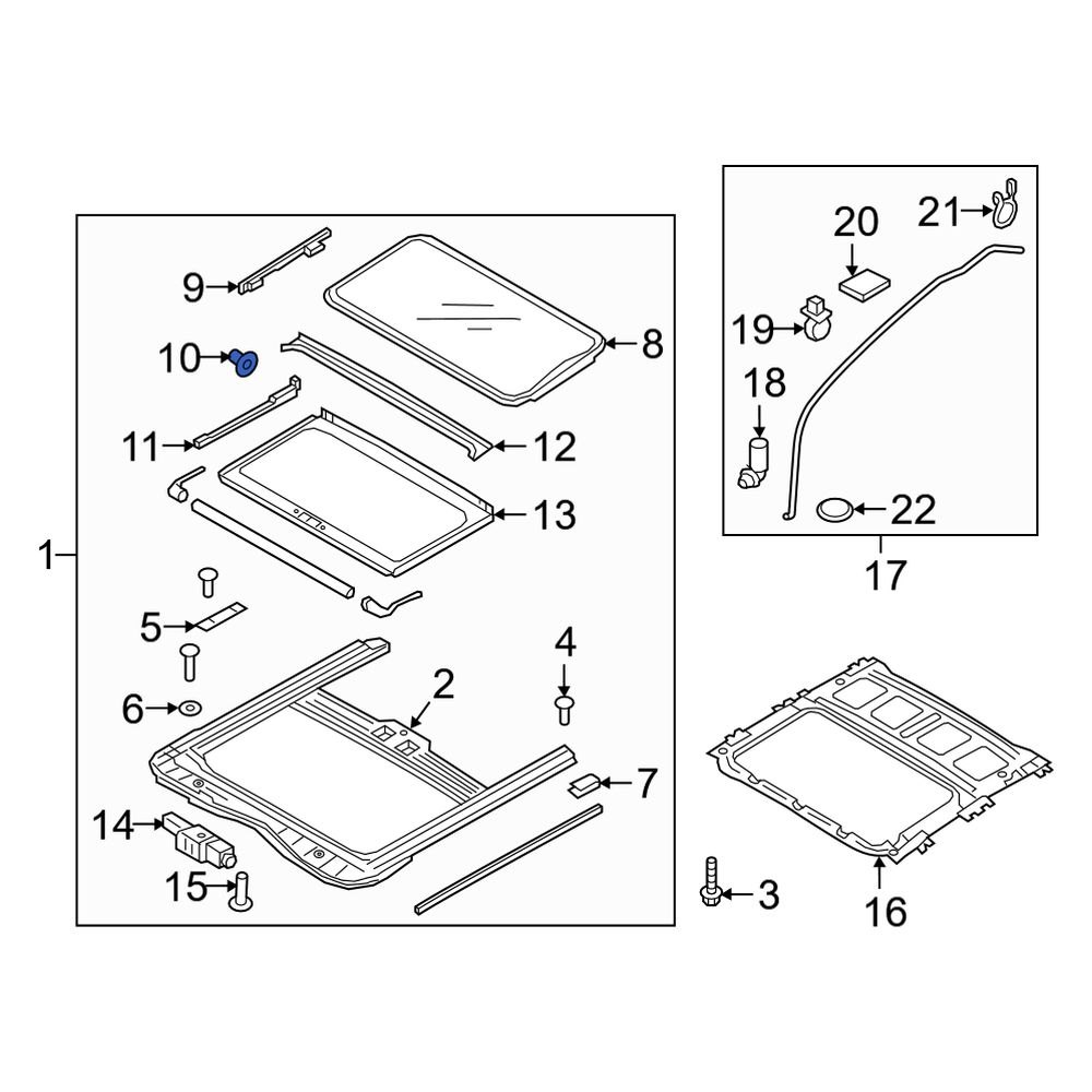 Kia OE 816153F000 Sunroof Drip Rail Screw