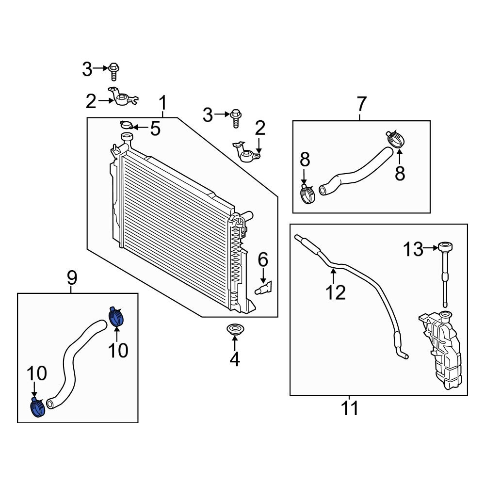 Kia OE 253312P044 Radiator Hose Clamp