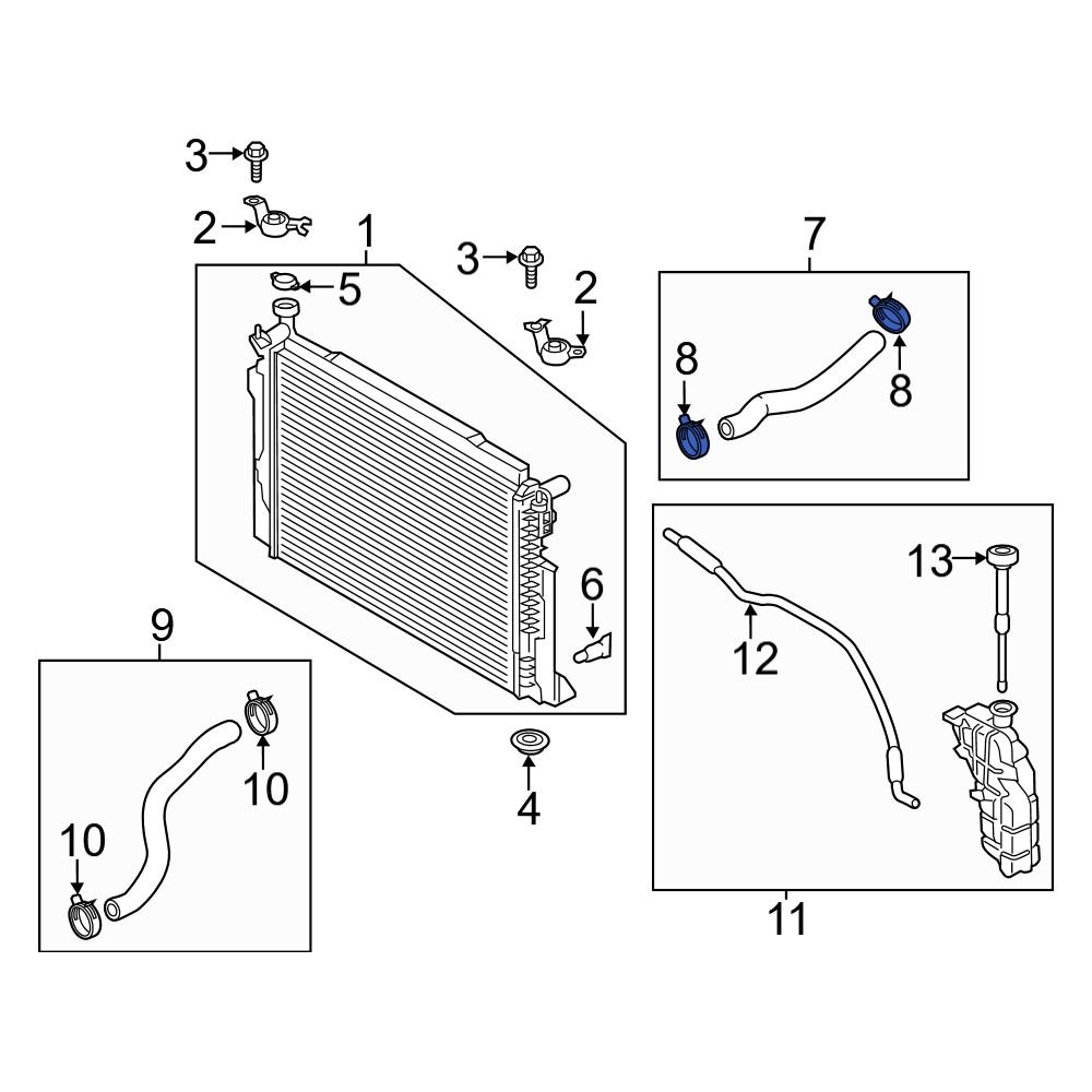 Kia OE 253312P044 Lower Radiator Hose Clamp