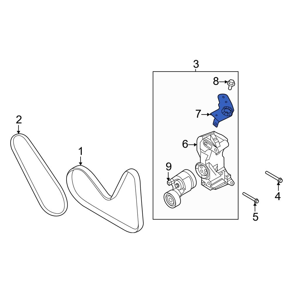 Kia OE 282272T000 Upper Belt Tensioner Bracket