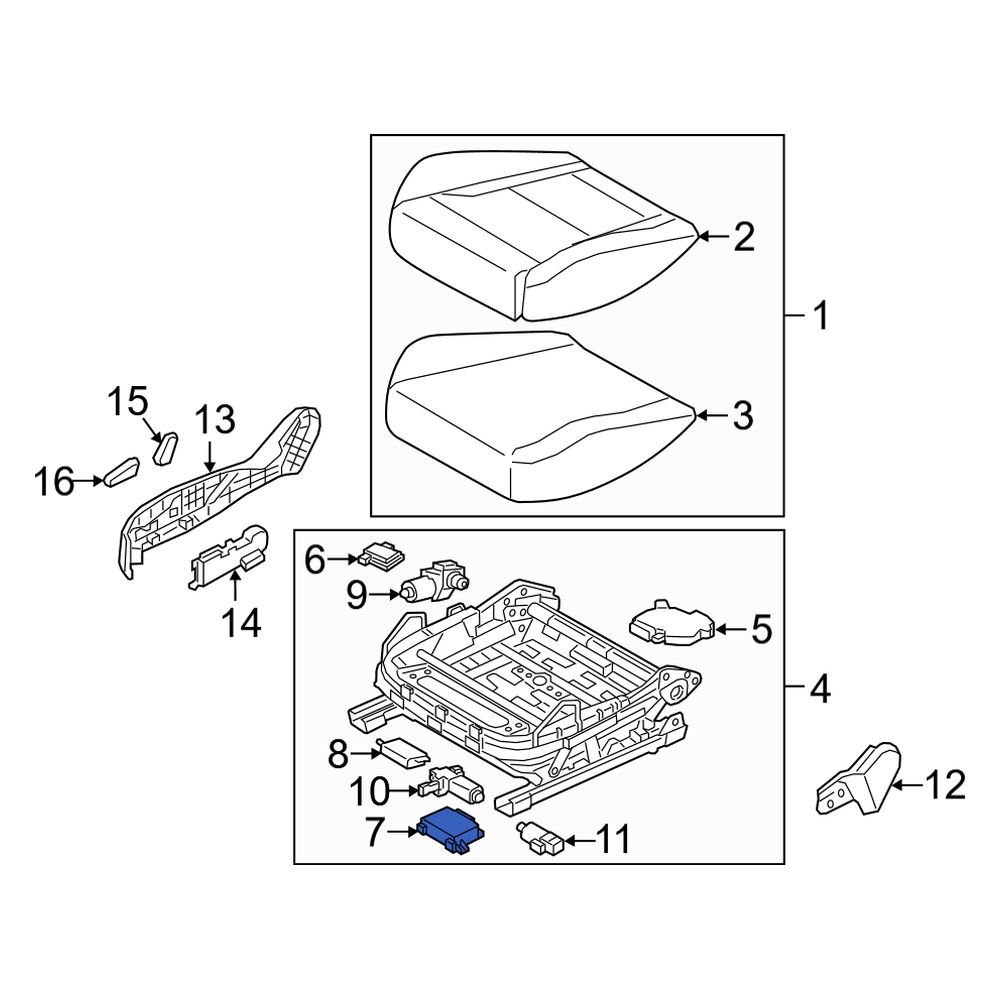 Kia OE 88554J5100 - Front Right Climate Controlled Seat Module