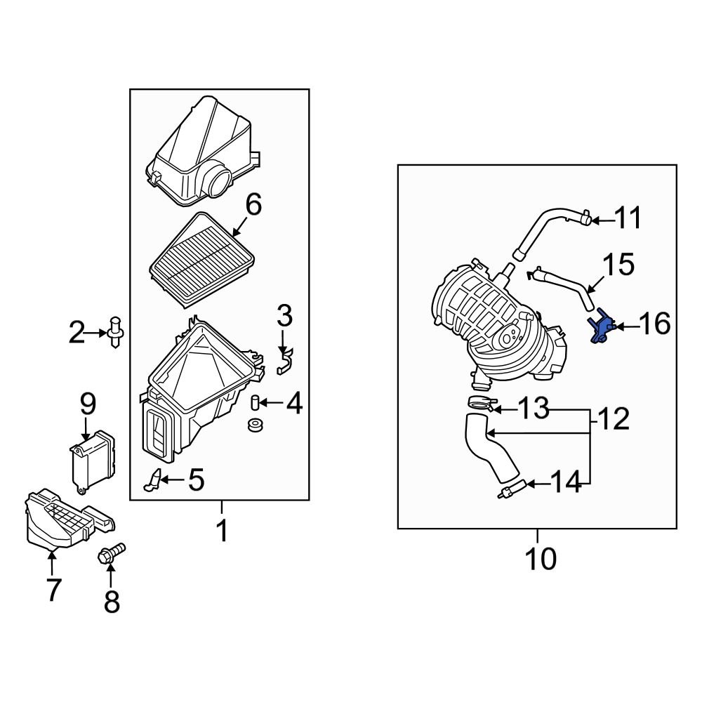 Kia OE 31610T1000 Mass Air Flow Sensor