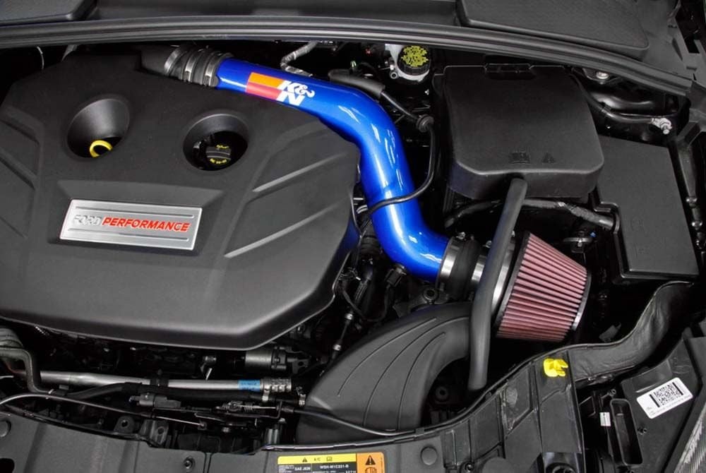 KN® - Ford Focus 2.3L Gas 2018 69 Series Typhoon® Complete Aluminum Candy Blue Cold Air Intake System with Red Filter KN® - Ford Focus 2.3L Gas 2018 69 Series Typhoon® Complete Aluminum Candy Blue Cold Air Intake System with Red Filter
