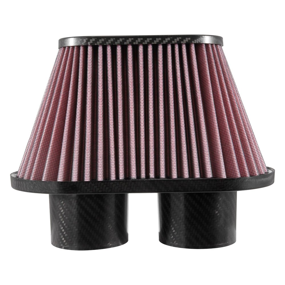 K&N® RP-6101 - Dual Flange Oval Tapered Red Air Filter (3