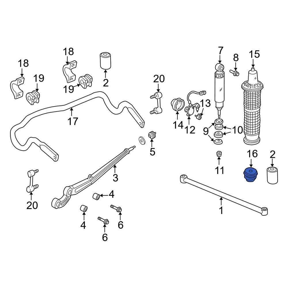 Land Rover OE ANR2556 Front Coil Spring Damper