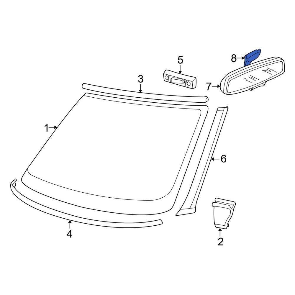 Land Rover OE BTR9105 Front Interior Rear View Mirror Mounting Base