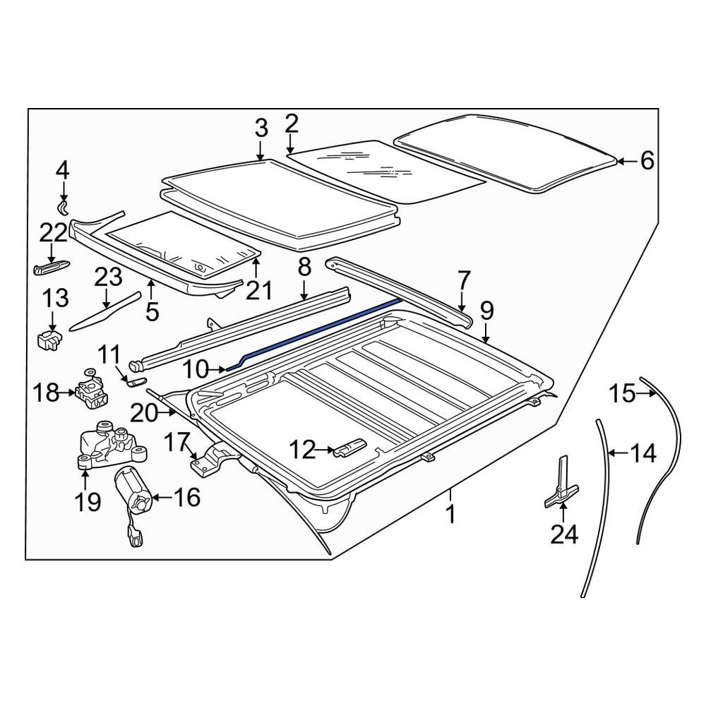 Land Rover OE EEQ100400 Sunroof Seal