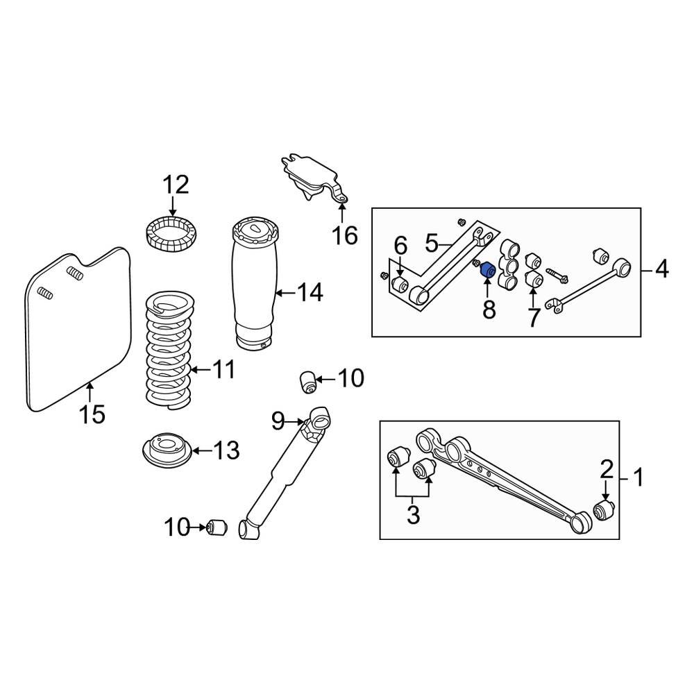 Land Rover OE RGX100960 Rear Suspension Shock Absorber Mount Insulator