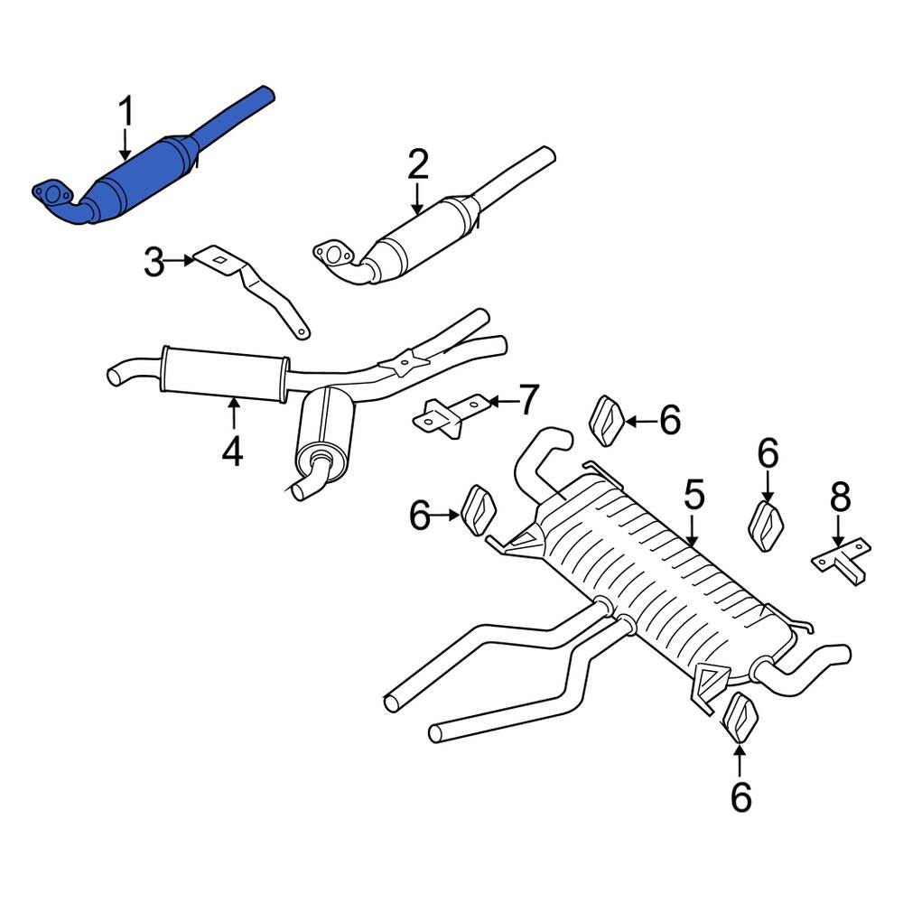 Land Rover OE WCD501690 Right Catalytic Converter