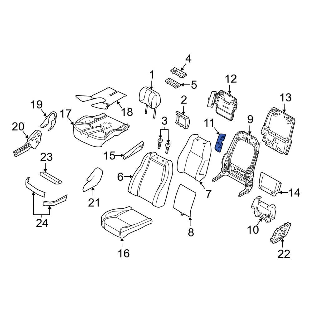Land Rover OE LR101129 Right Seat Back Panel Bracket