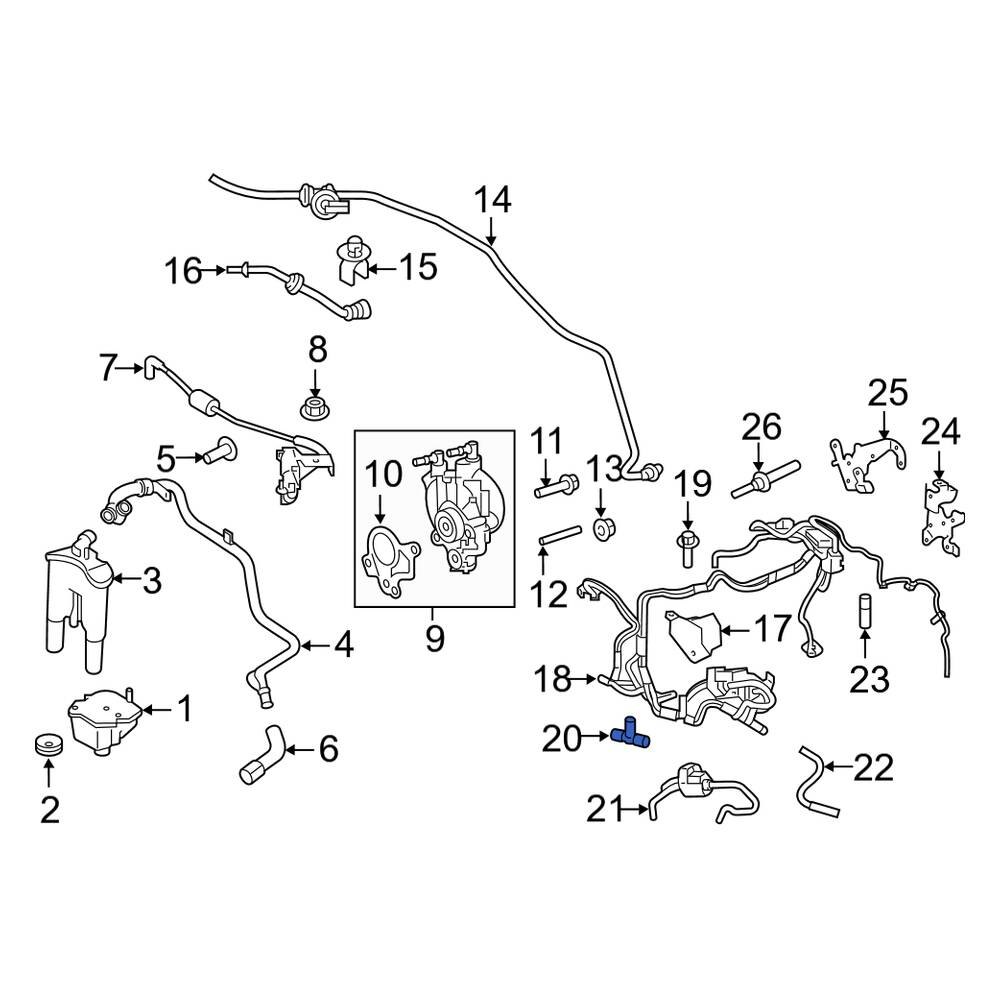 Land Rover OE LR029415 Vacuum Line Adapter