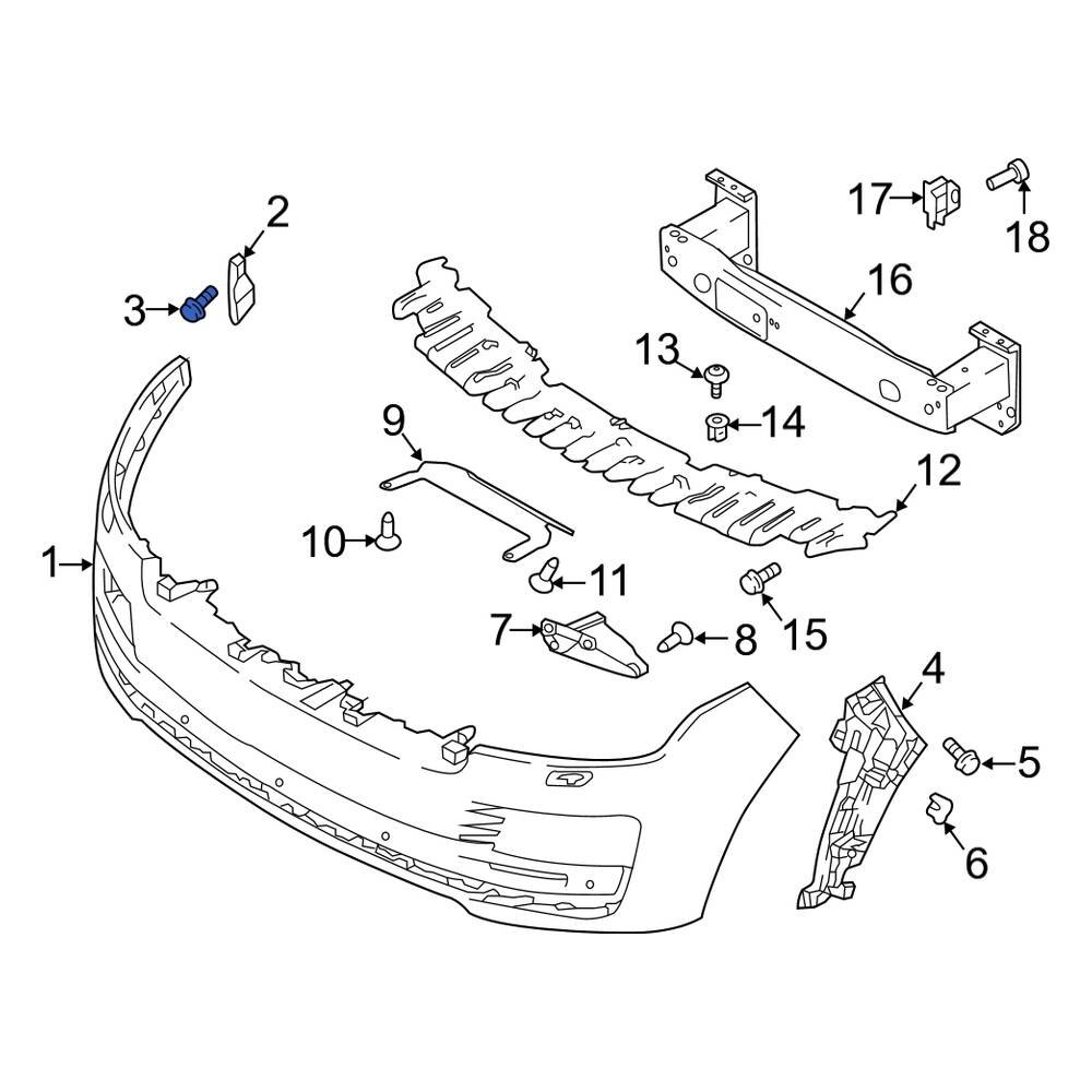 Land Rover Oe Ryg500910 - Bumper Cover Bolt