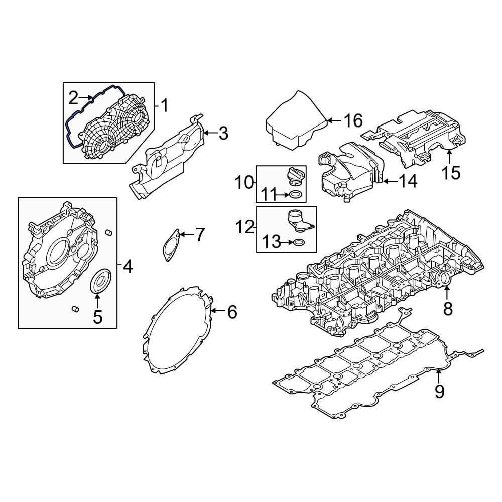 Land Rover OE LR121753 Upper Engine Timing Cover Gasket
