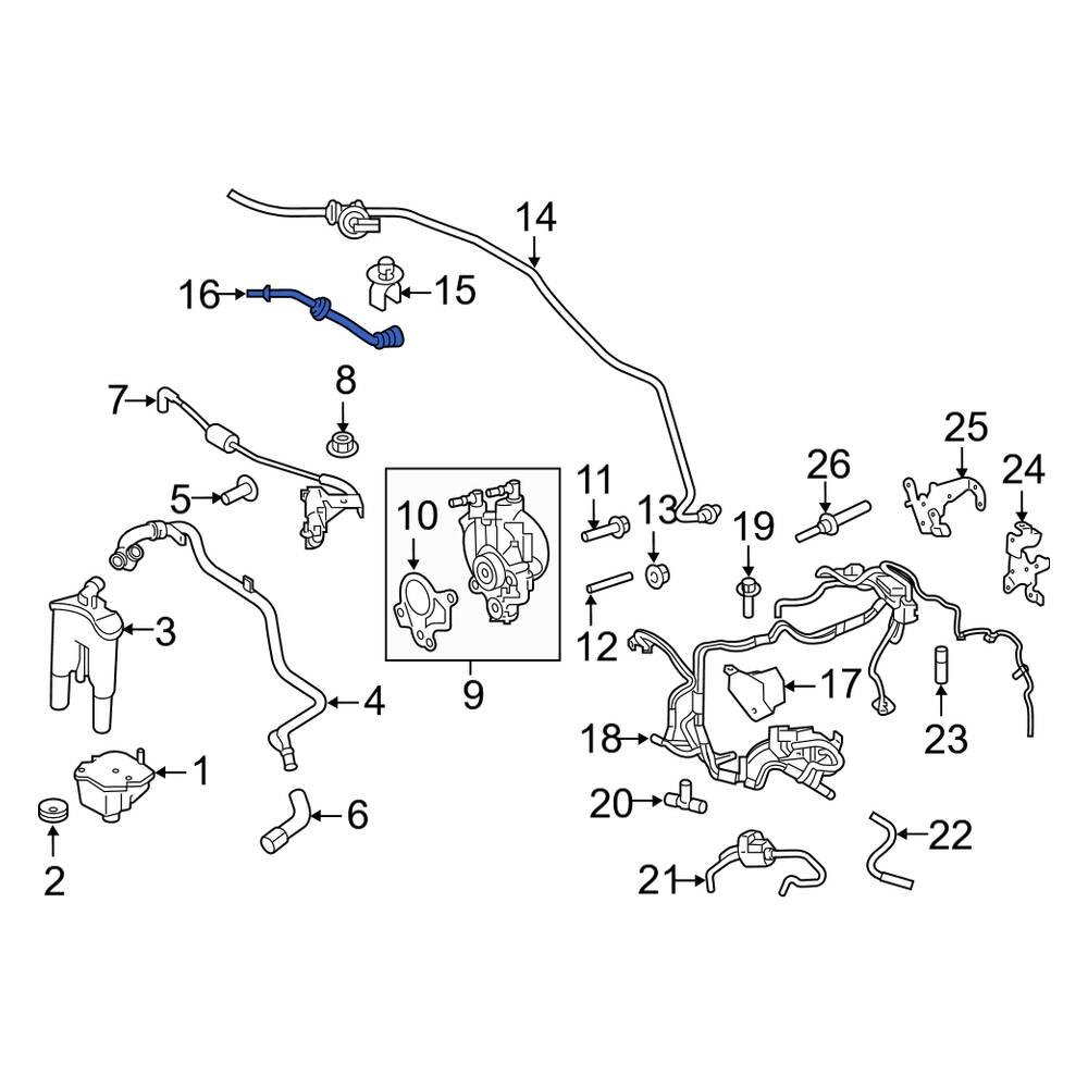 Land Rover OE LR048196 Vacuum Line Adapter