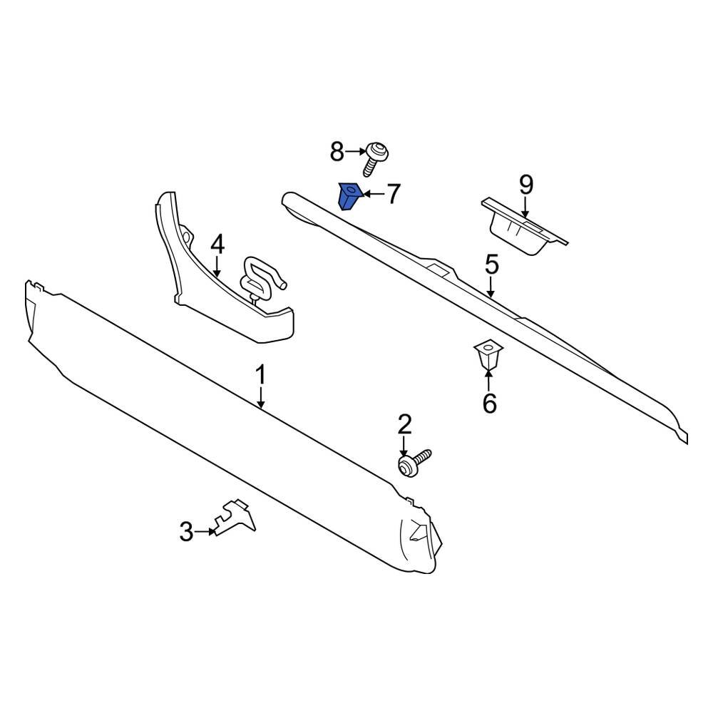 Land Rover OE LR114151 - Bumper Cover Support Rail Rivet