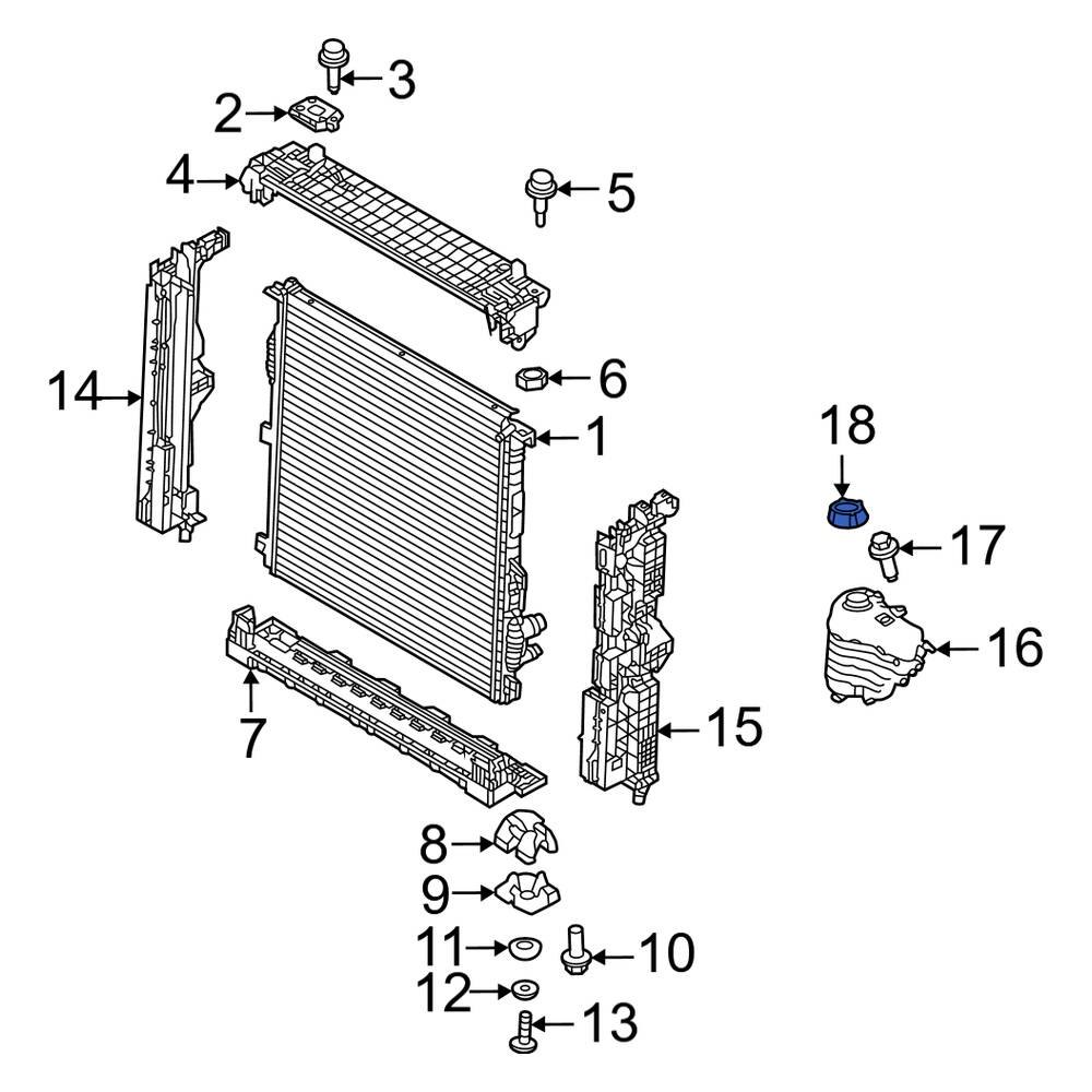 Land Rover OE LR151581 Engine Coolant Reservoir Cap