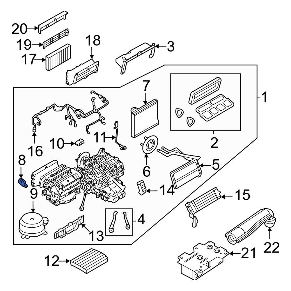 Land Rover OE LR157494 HVAC Air Inlet Door Actuator