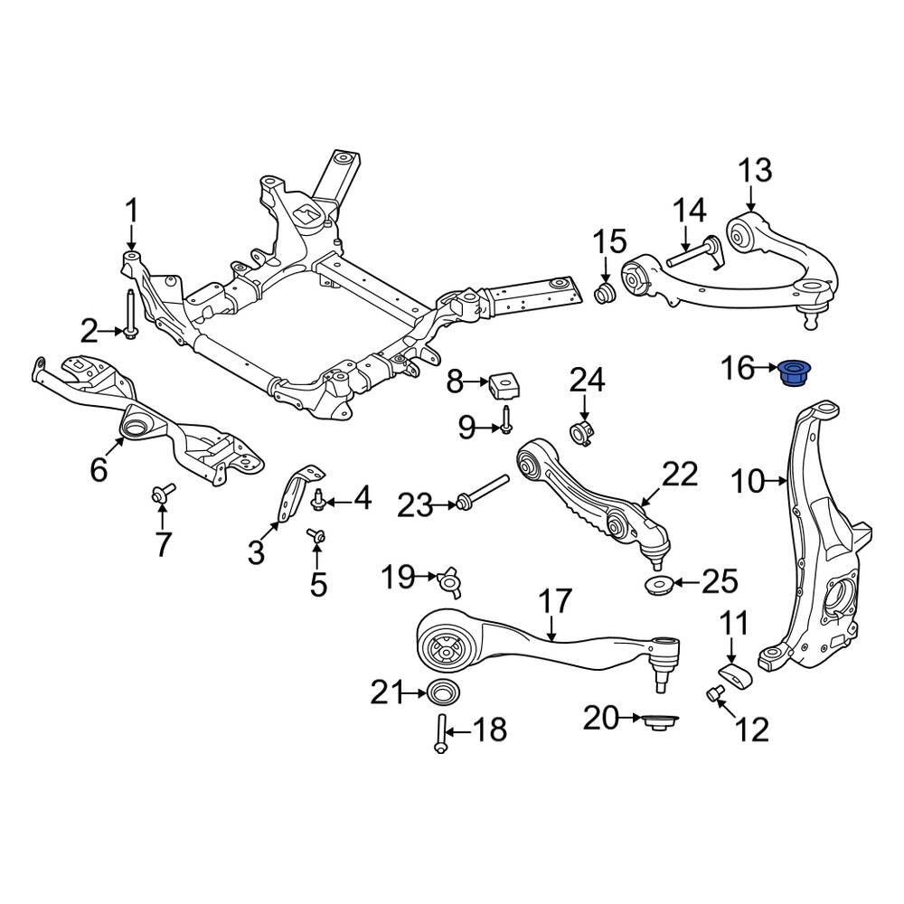 Land Rover OE LR090514 Upper Outer Suspension Control Arm Nut
