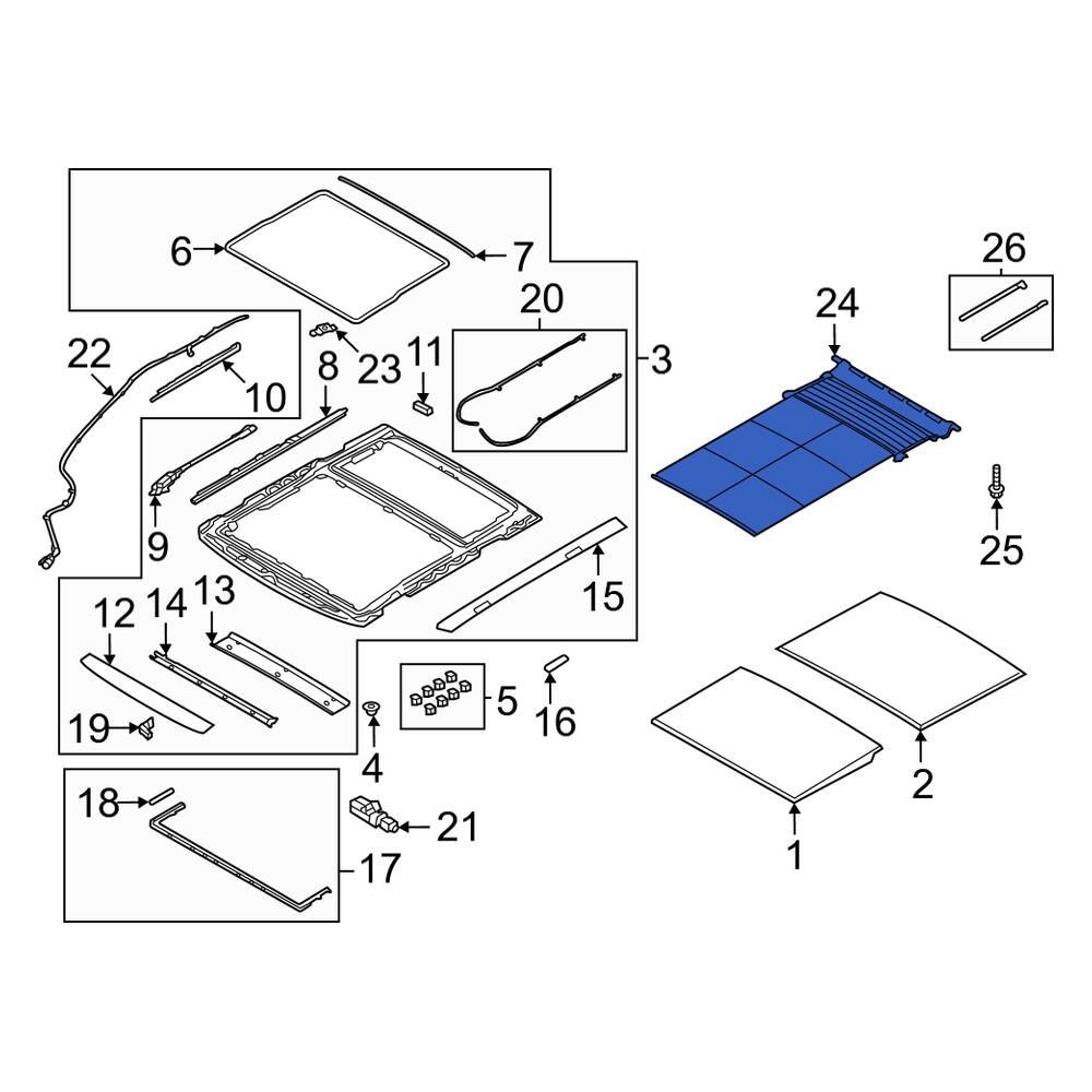 Land Rover OE LR179428 Sunroof Cover