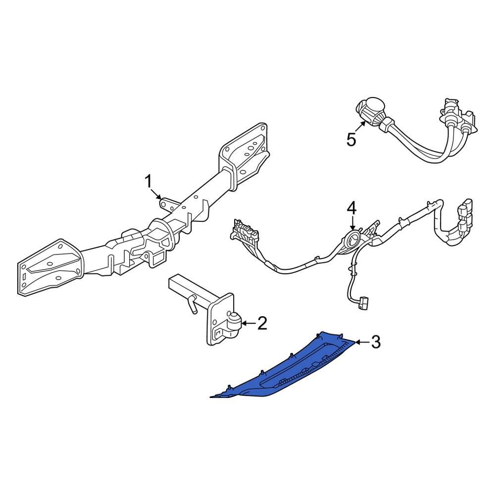 Land Rover OE LR155010 Rear Trailer Hitch Plug