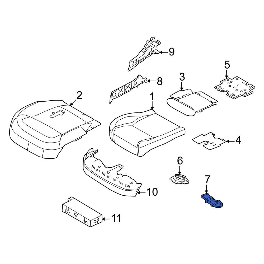 Land Rover OE LR152861 Front Left Climate Controlled Seat Duct