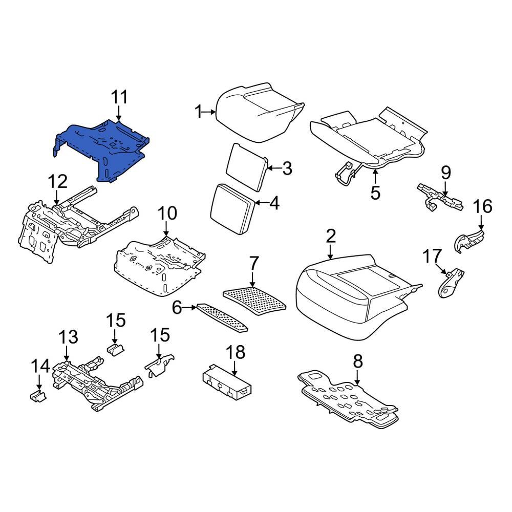 Land Rover OE LR107766 Right Lower Seat Cushion Bracket