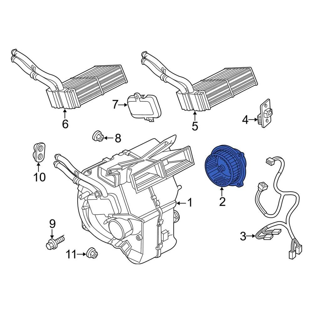 Land Rover OE JGC500030 - HVAC Blower Motor