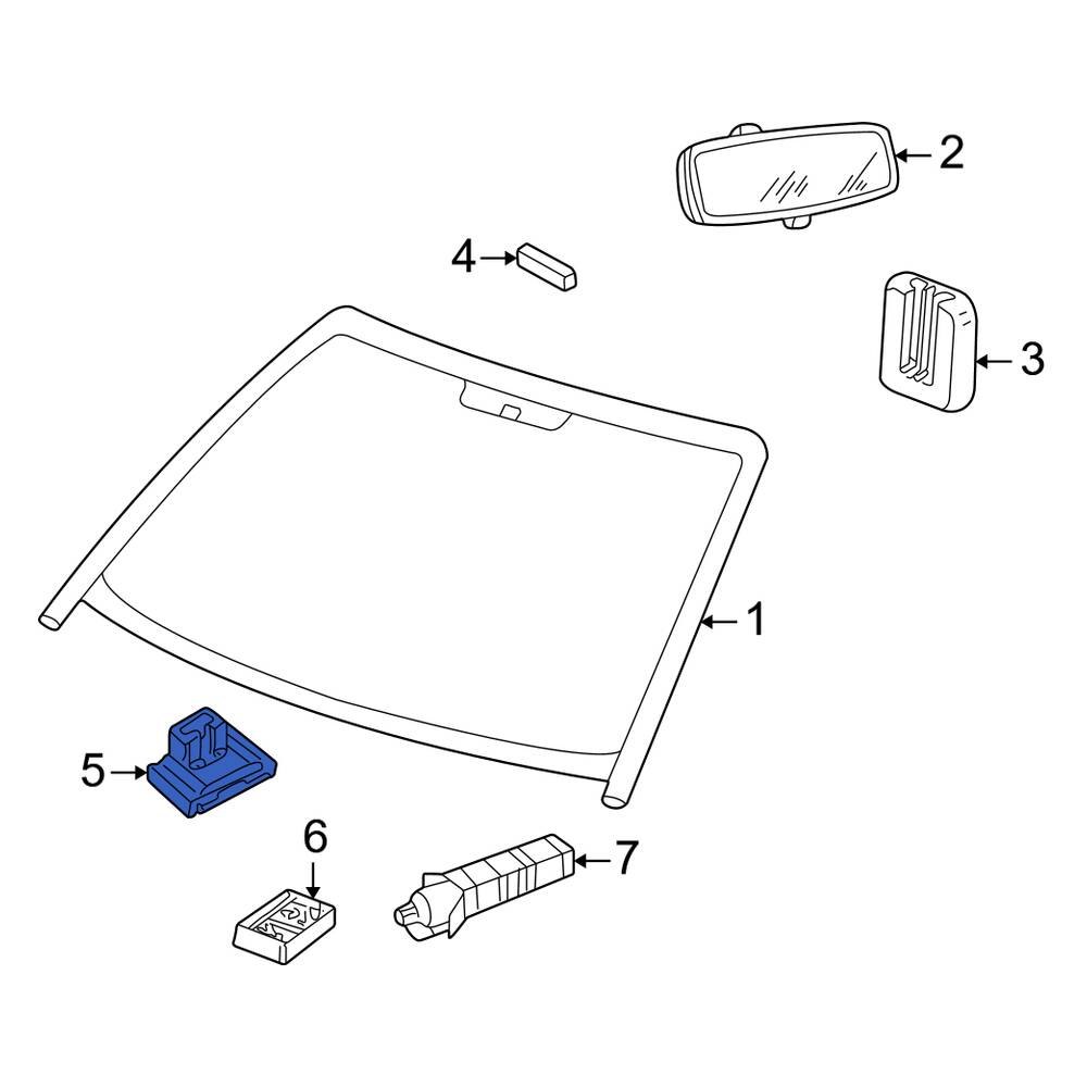 Land Rover OE CMC100110 Front Interior Rear View Mirror Mounting Base