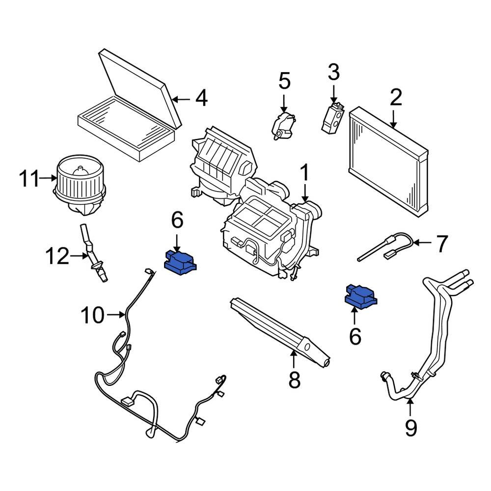 Land Rover OE LR041272 - Front HVAC Air Inlet Door Actuator