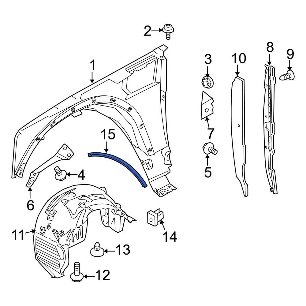 Land Rover OE CLB500051 Front Fender Protection Film
