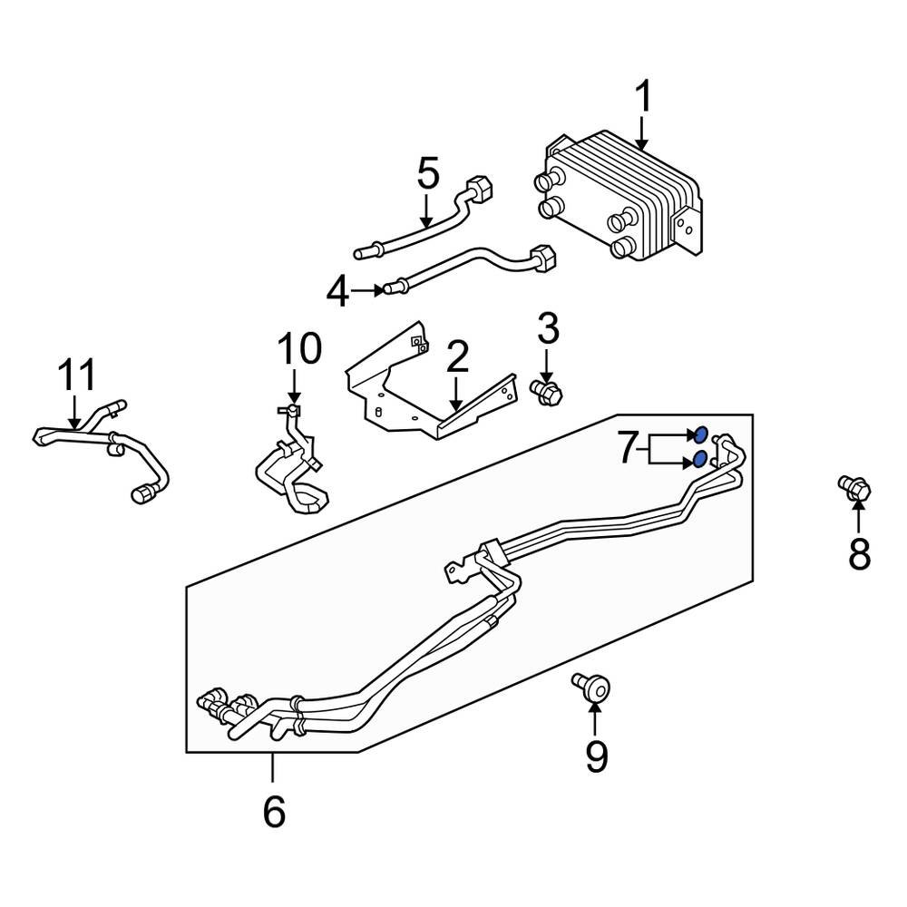 Land Rover OE LR049457 - Automatic Transmission Oil Cooler Hose O-Ring