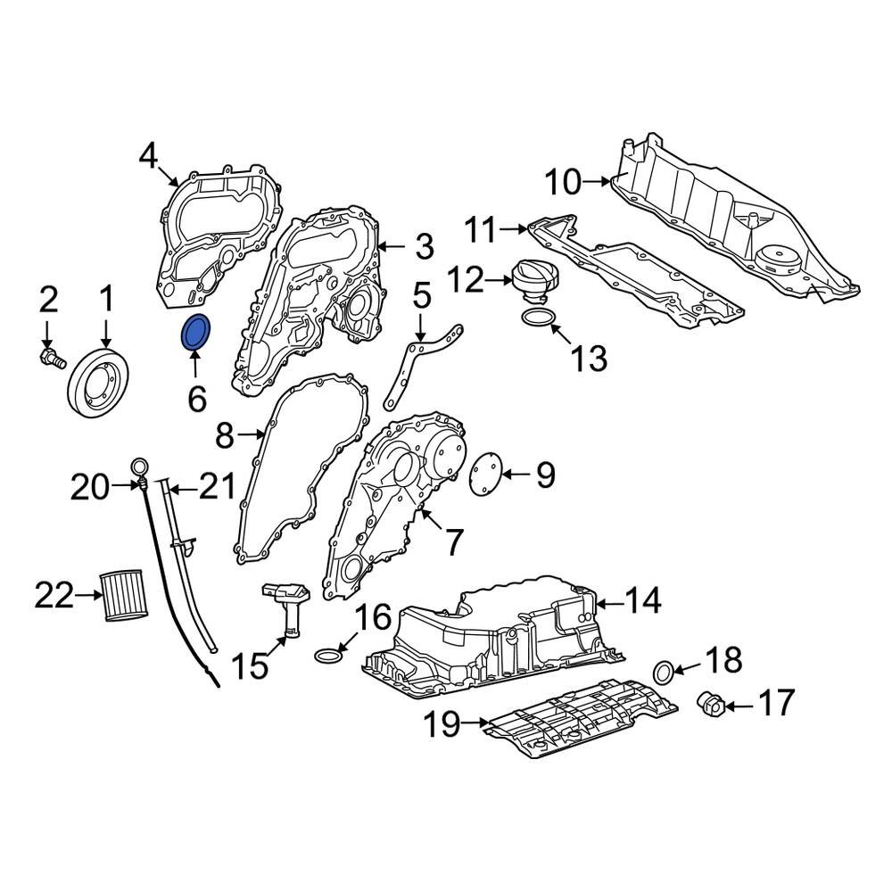 Land Rover OE LR002819 - Inner Engine Timing Cover Seal