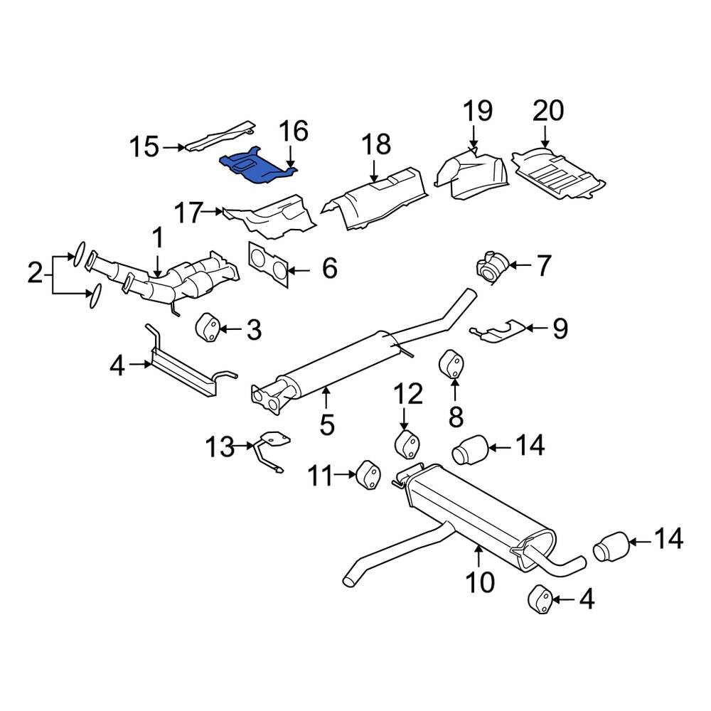 Land Rover OE LR025248 Exhaust Heat Shield