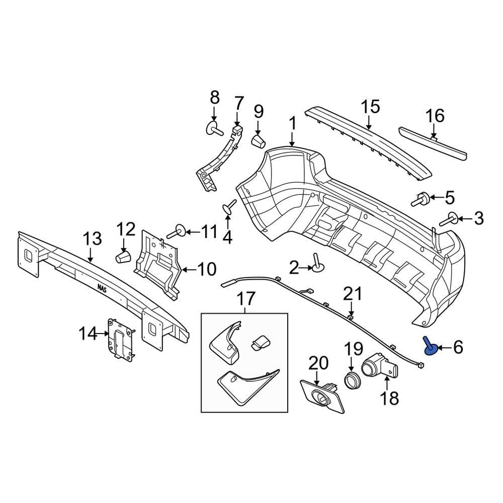 Land Rover OE LR002162 - Front Bumper Cover Screw