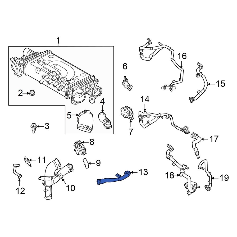 Land Rover OE LR123081 Turbocharger Intercooler Bypass Valve